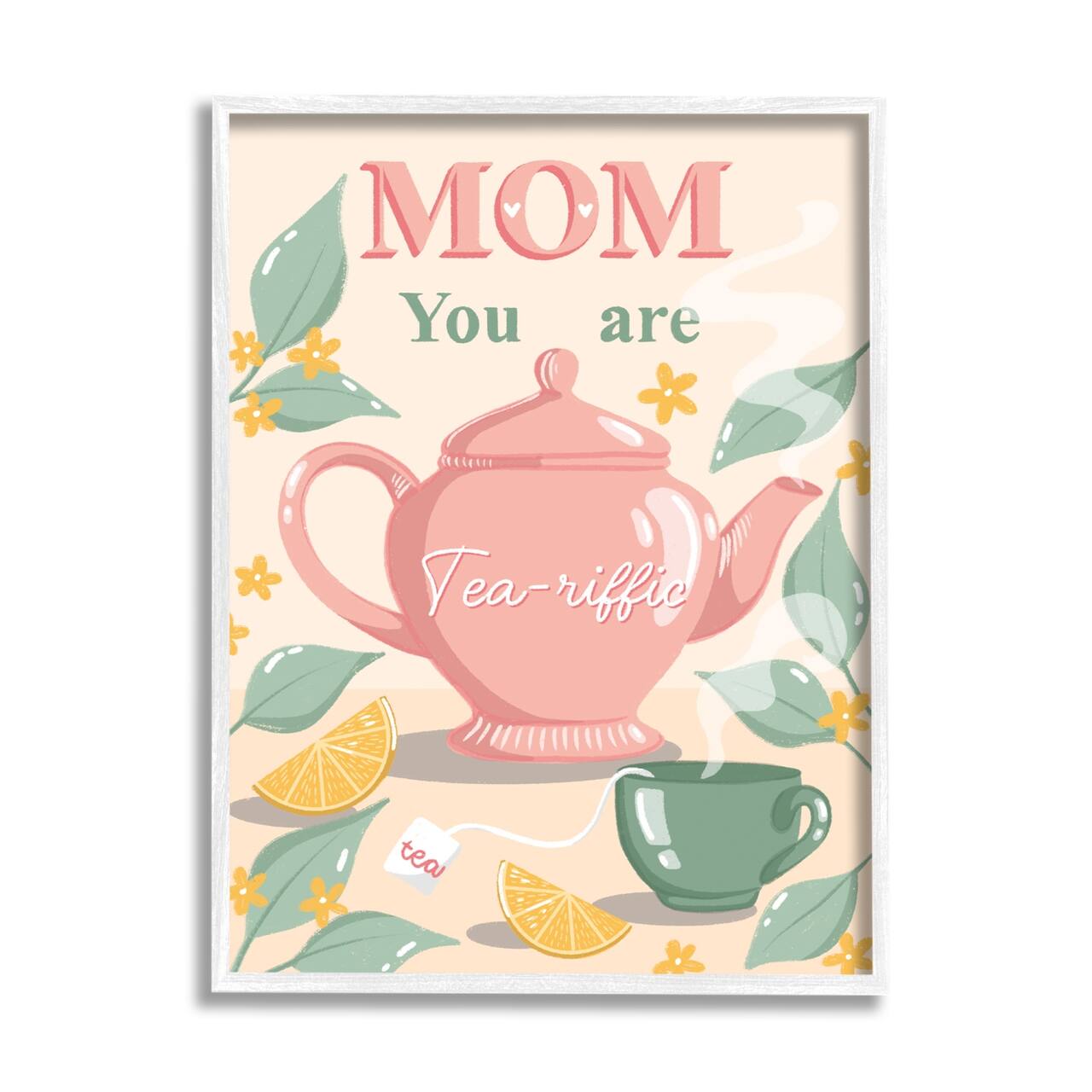 Stupell Industries Mom You Are Tea-riffic Teapot Framed Giclee Art